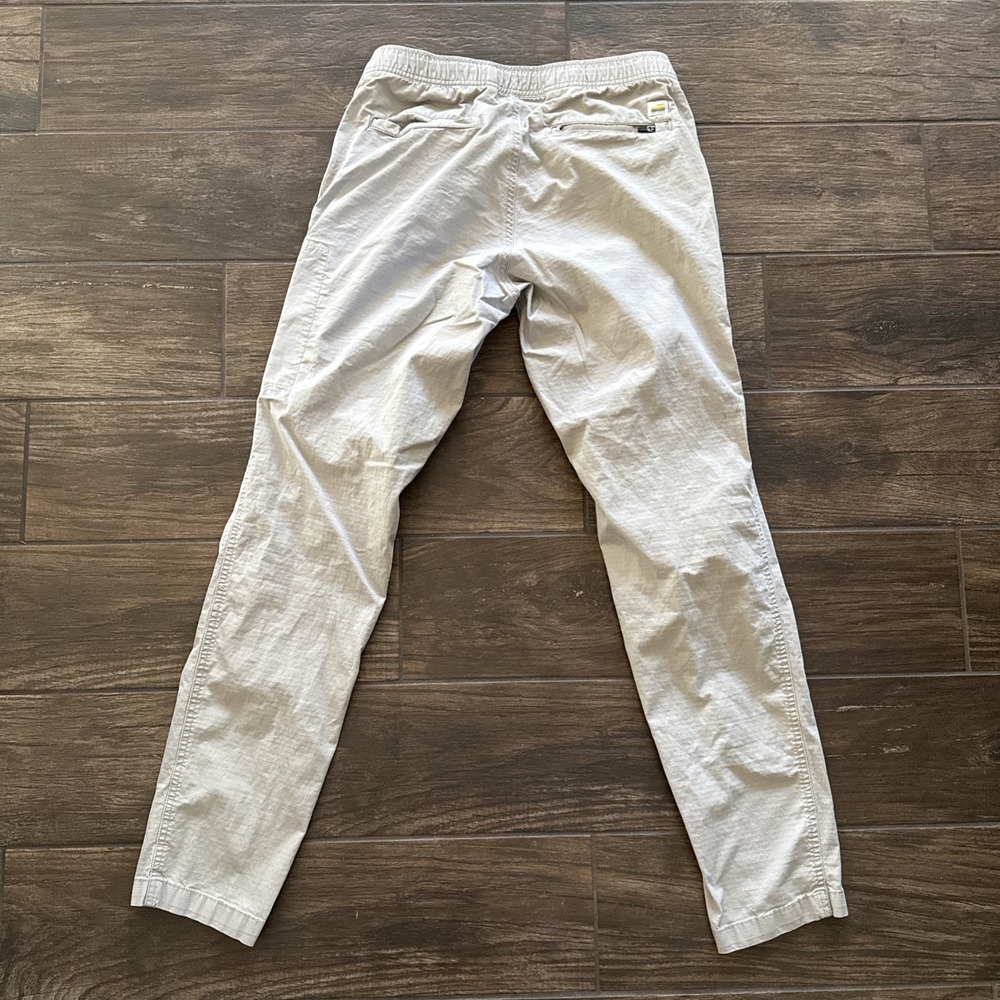 Vuori Men's Small Ripstop Pants Tan Drawstring Zip Pocket 29x30 V412 - Picture 2 of 9